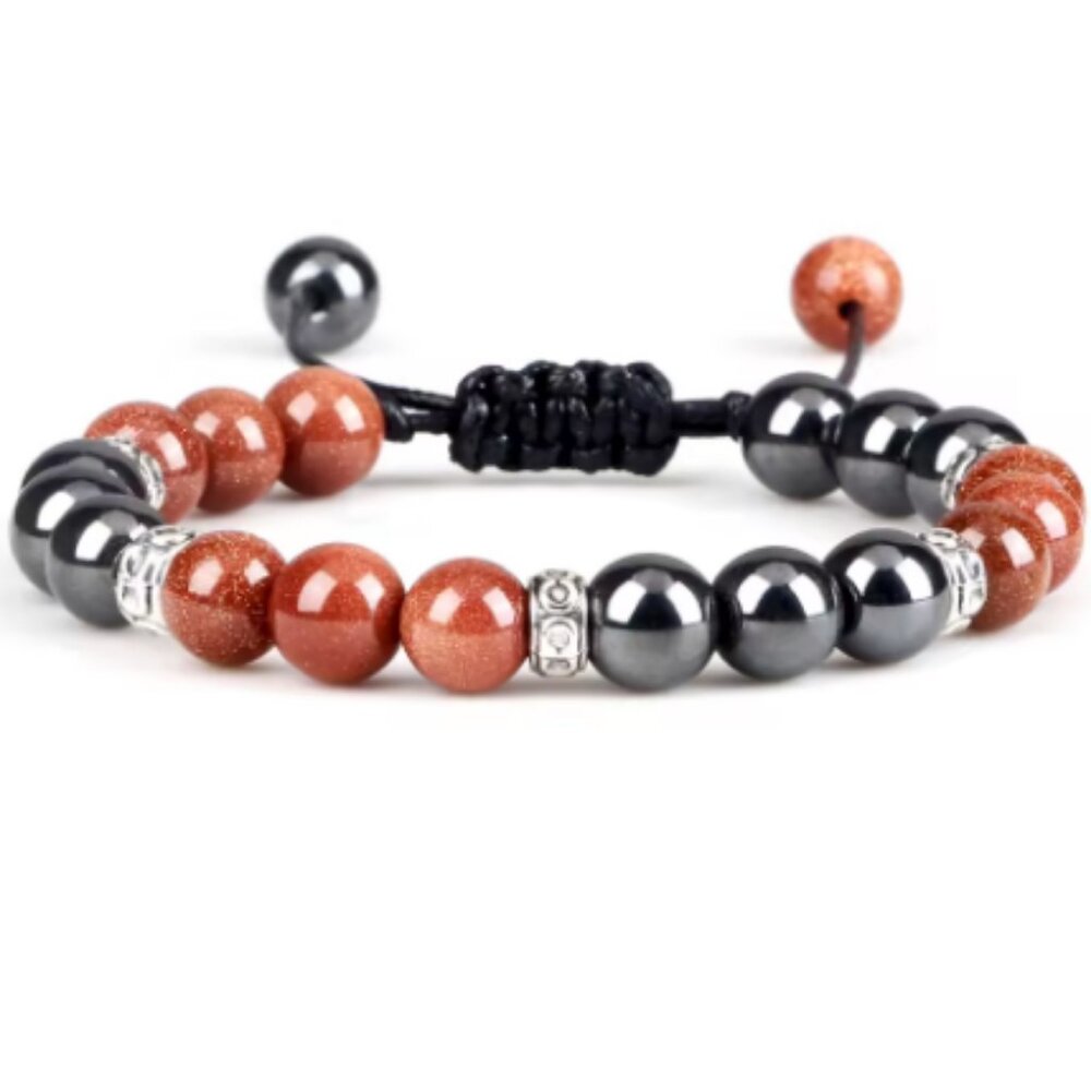Magnetic Bracelet,Gemstone Beads,Hematite Bracelet,Magnetic and Stone Bracelet